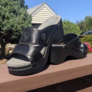 Dansko Sunny Pull Up Women's Sandals - Black - Size 37